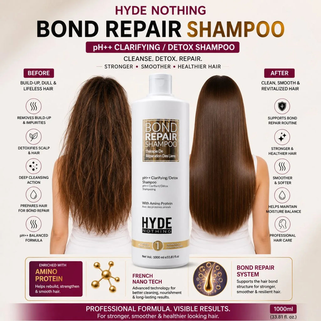 HYDE NOTHING Bond Repair pH++ Clarifying Detox Shampoo for Oily Scalp – Amino Protein  (1000ml)