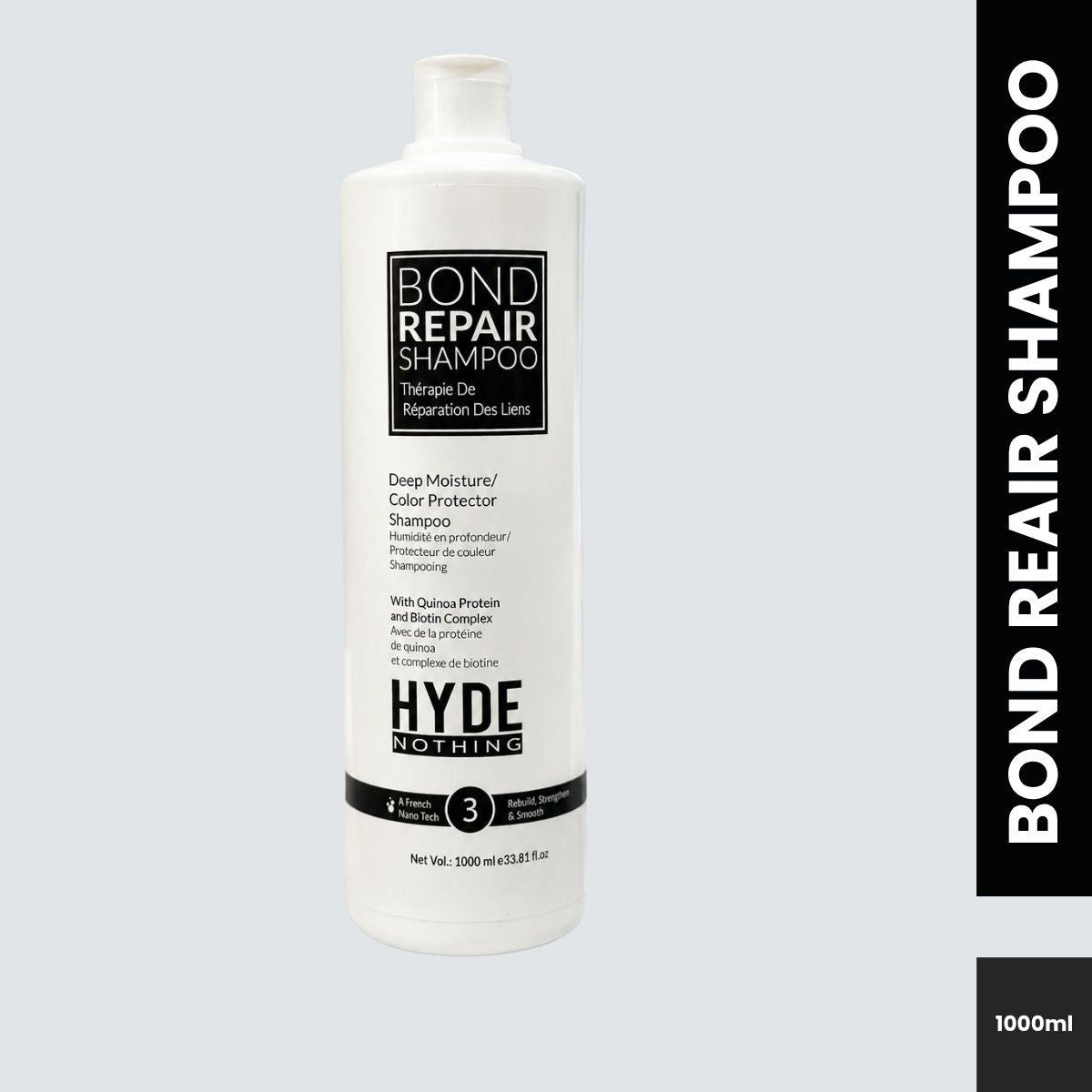 HYDE NOTHING Bond Repair Shampoo – Step 3 | Deep Moisture & Color Protector(1000ml)