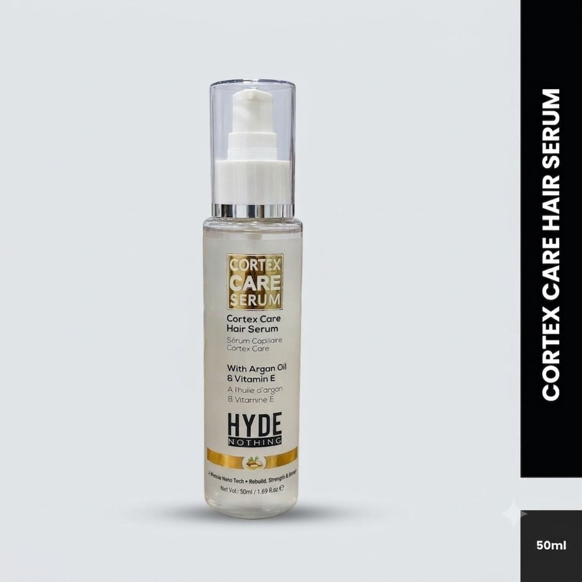 HYDE NOTHING Cortex Repair Argan Oil with Vitamin E – Smooth & Shiny Hair (50ml)