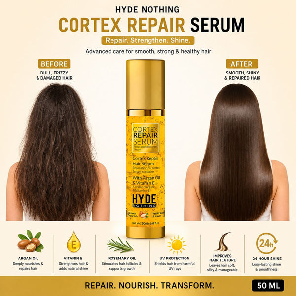 HYDE NOTHING Cortex Repair Argan Oil with Vitamin E – Smooth & Shiny Hair (50ml)