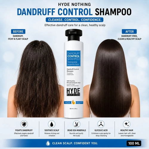 Dandruff Control Shampoo with Dead Sea Minerals & Glycolic Acid – 100ml | French Nano Tech | Rebuild, Strengthen & Smooth