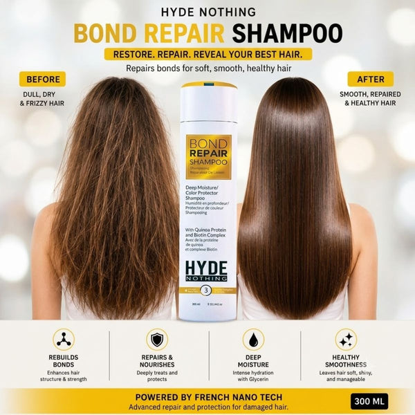 Deep Moisture Shampoo 300ml with Color Protector Bond Repair Shampoo – Hydrolyzed Keratin, Vitamin B3, Biotin Complex