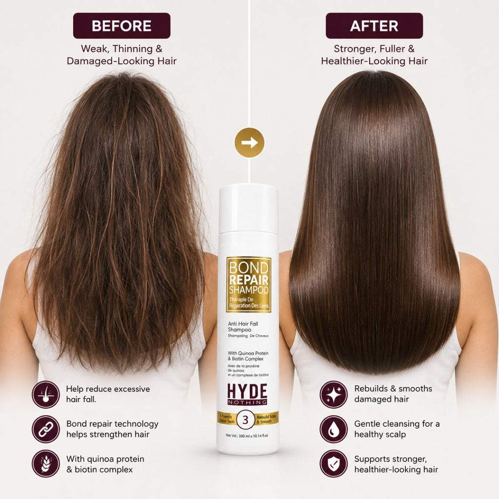 HYDE NOTHING Bond Repair Anti Hair Fall Shampoo – Quinoa Protein & Biotin Complex (300ml)