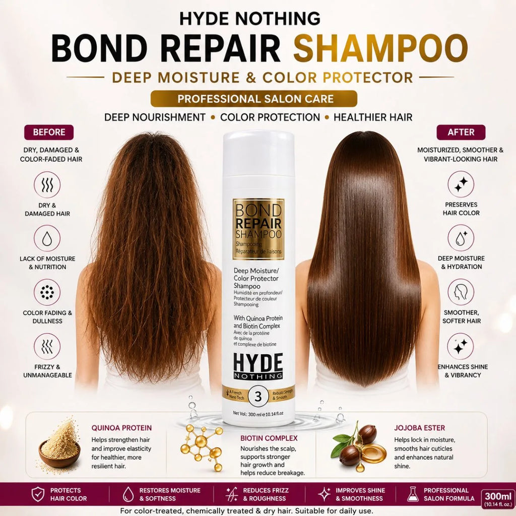 HYDE NOTHING Bond Repair Deep Moisture & Color Protector Shampoo (300ml)