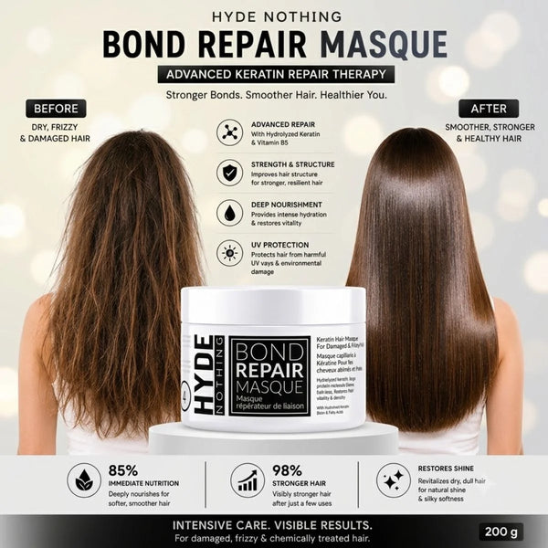 Bond Repair Therapy Masque: Nourish and Restore Hair Strength with 200ml of Keratin-Infused Formula