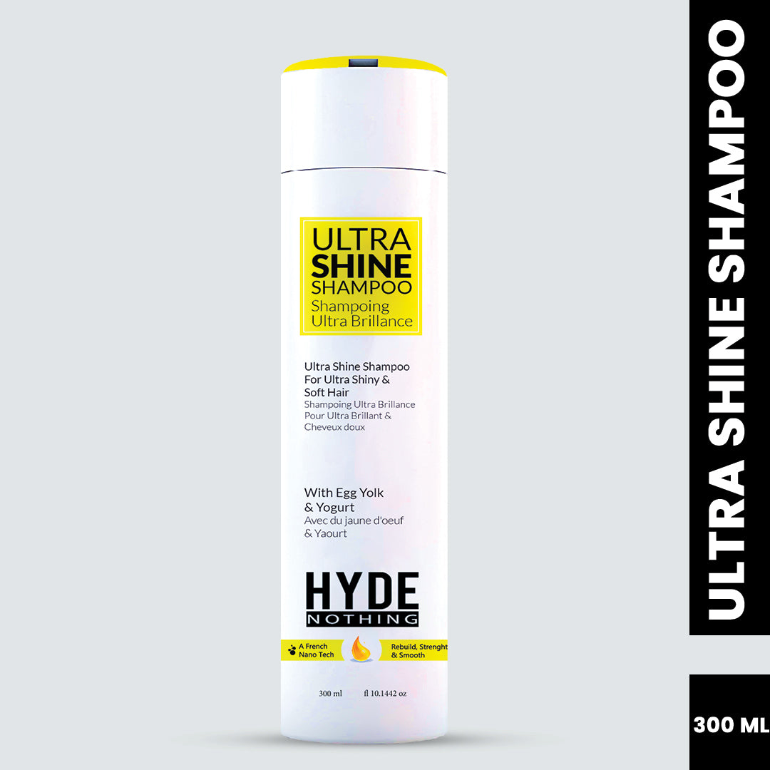 Ultra Shine Shampoo 300ml with Egg Yolk & Yogurt, Rebuild, Strengthen & Smooth | French Nano Tech | For Ultra Shiny & Soft Hair