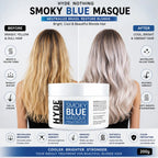 Smoky Blue Hair Masque 200g: Say Goodbye to Brassy Tones – Neutralize Yellowing and Restore Vibrant Blonde Hair