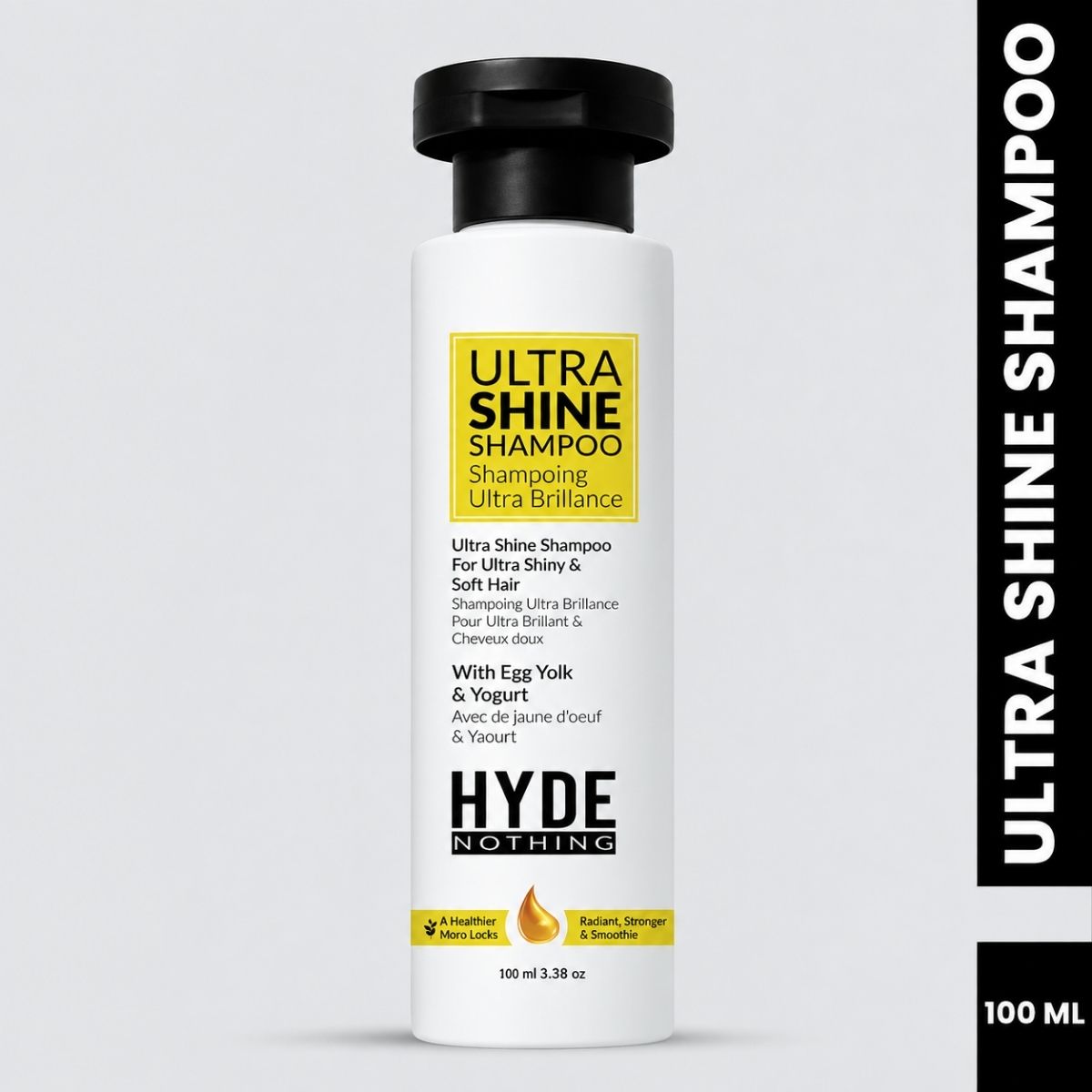 Ultra Shine Shampoo 100ml with Egg Yolk & Yogurt | French Nano Tech Formula for Smooth & Strong Hair